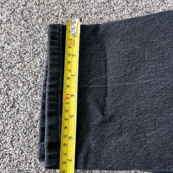 Free People Dark Grey Ripped Distressed Zip Fly Women’s Straight Leg Jeans 27 - Picture 11 of 11